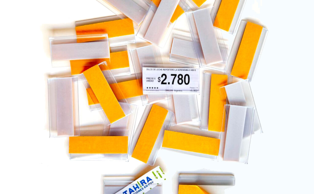 Portaprecio individual cristal